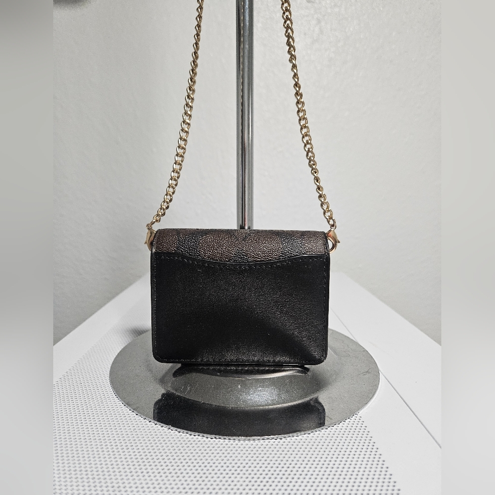 Coach Mini Wallet On A Chain In Signature Canvas - Picture 2 of 9